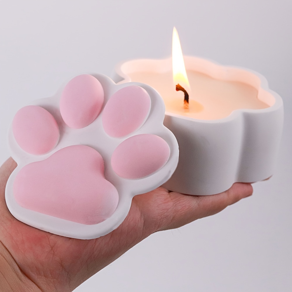 Candle Making Jars With Lids - Katzenklaue Aufbewahrungsbox Silikonform DIY mit Deckel