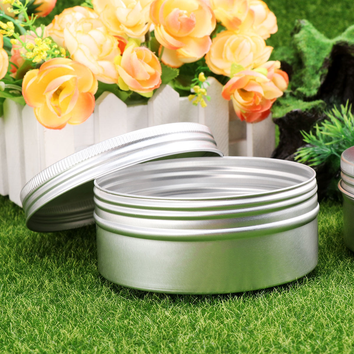 Tin Container Lid - 10 Stück Aluminium-Flaschen mit Gewinde, wiederverwendbare