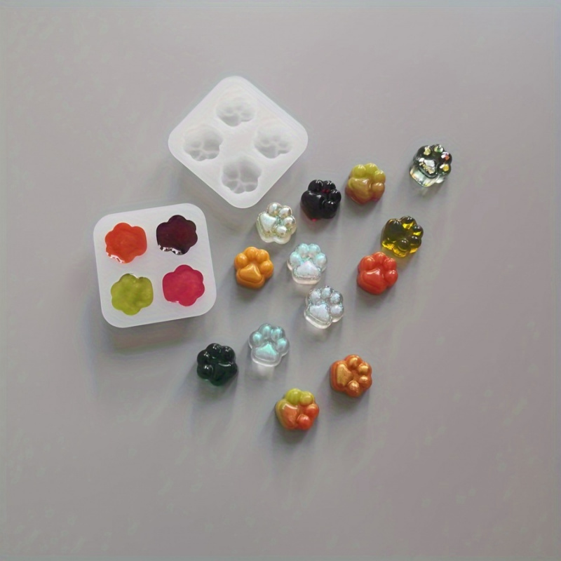 Candle Making Kits - 1Set Silikonformen mit Katzenpfotenmuster-4A Einzigartiges DIY-Design
