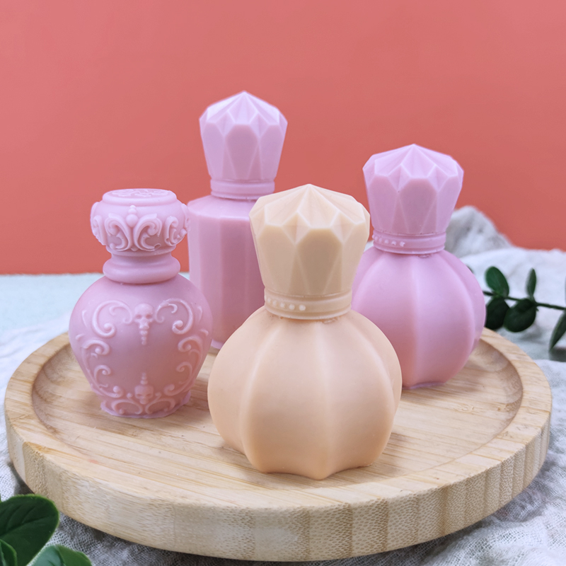 Candle Making And Perfume - 3D Retro Parfümflasche Aromatherapie Kerze Silikonform