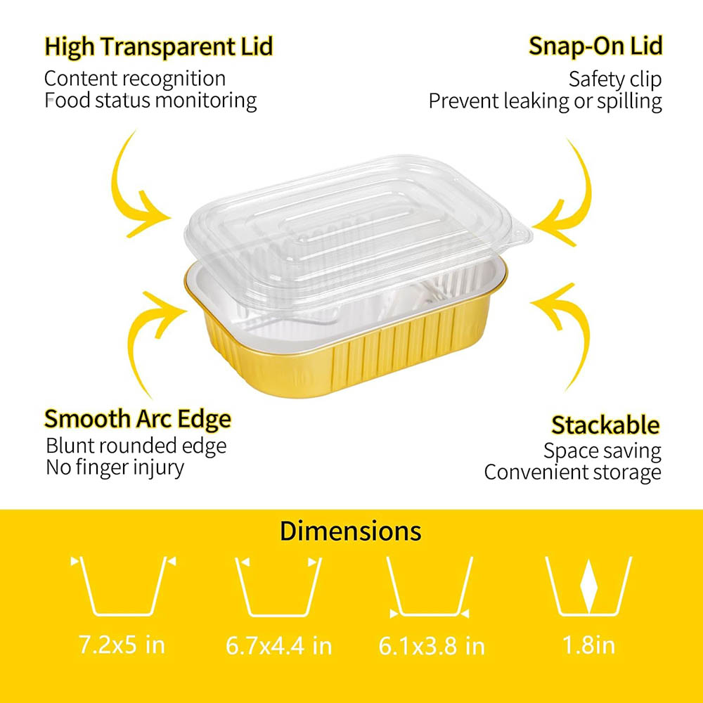 Kleine Aluminiumschalen mit De – Tin Container Lid Bewertung und Preis